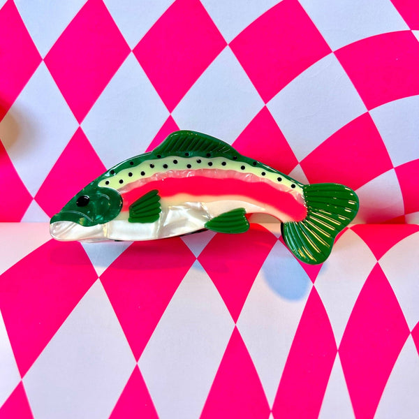 Rainbow Trout Hair Claw - Harmony
