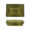Pressed Glass Olive Soap Dish - Harmony