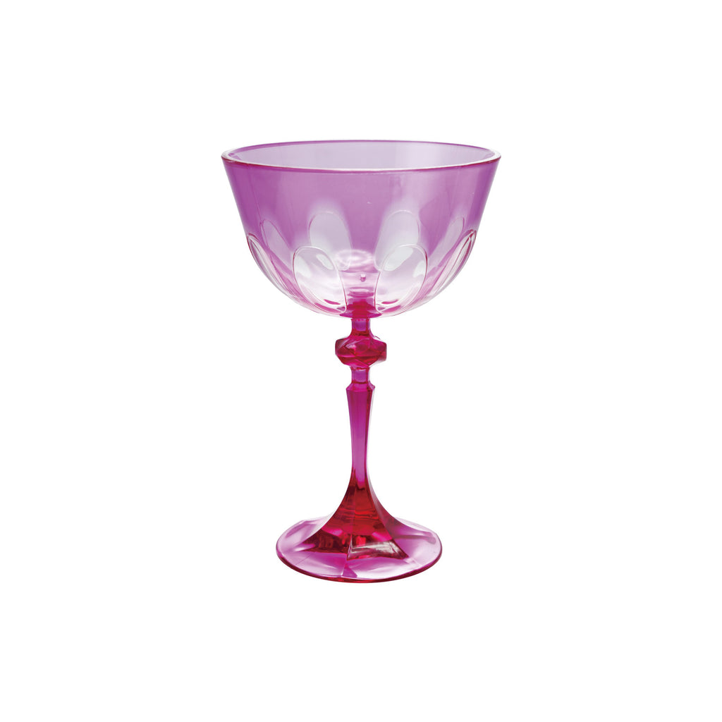 Fuchsia Acrylic Stemmed Wine Glass - Harmony