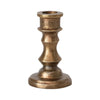 Cast Aluminum Taper Holder, Antique Brass Finish (Holds 1/2" Taper)