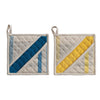 Quilted Cotton Pincher Pot Holder with Inside Pocket, 2 Colors