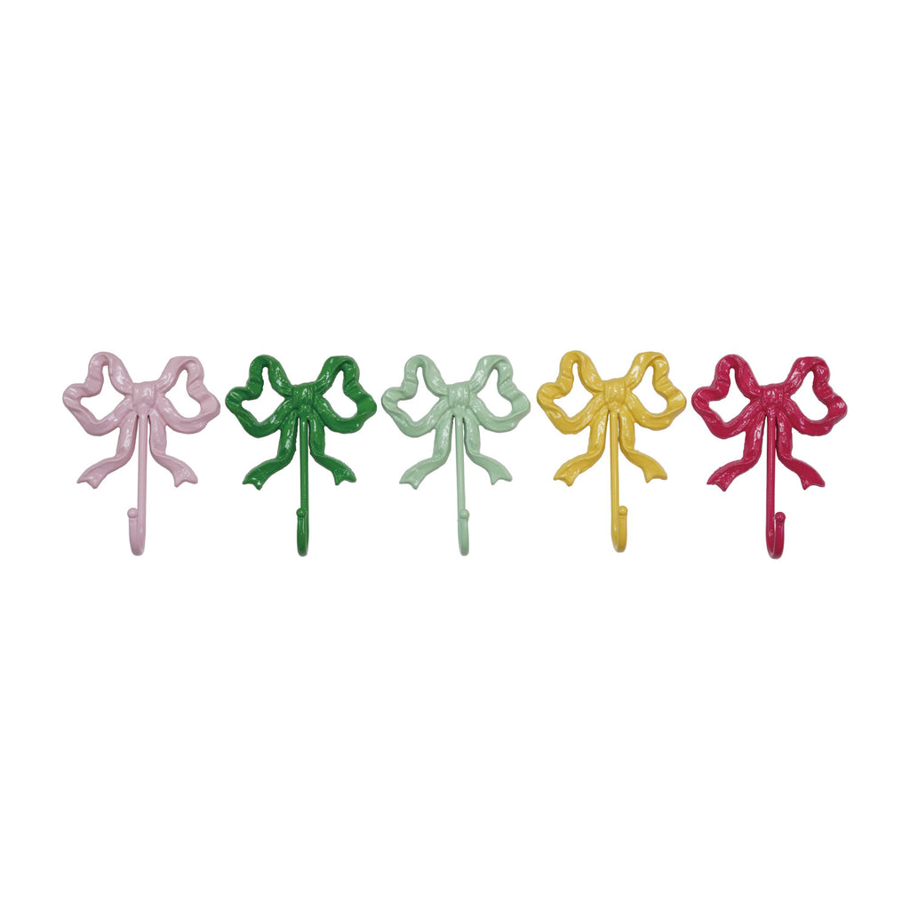 Cast Iron Bow Shaped Wall Hook, 5 Colors - Harmony