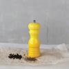 Yellow Enameled Rubberwood Pepper Mill - Harmony