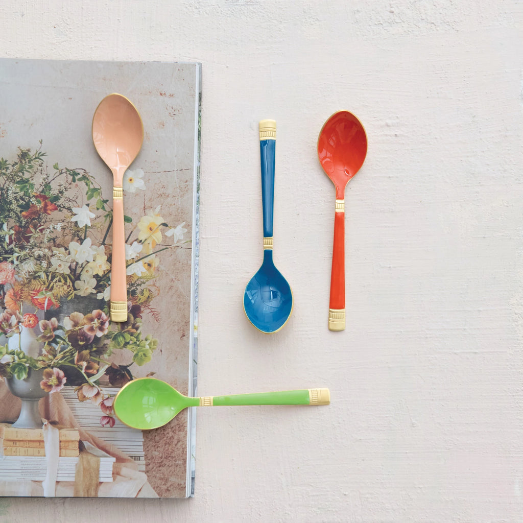 Enameled Spoon with Gold - Harmony