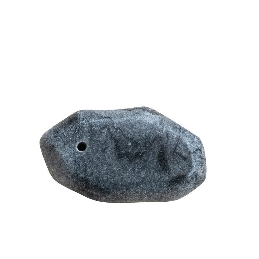Travertine Incense Holder / Dark Gray - Harmony
