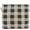 Plaid Knit Dish Cloth / Green and Pink Gingham - Harmony