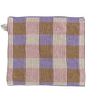 Plaid Knit Dish Cloth / Purple and Pink Gingham - Harmony