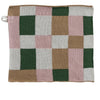 Plaid Knit Dish Cloth / Green and Pink Abstract - Harmony
