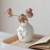 Stoneware Vase with 3D Flowers - Harmony