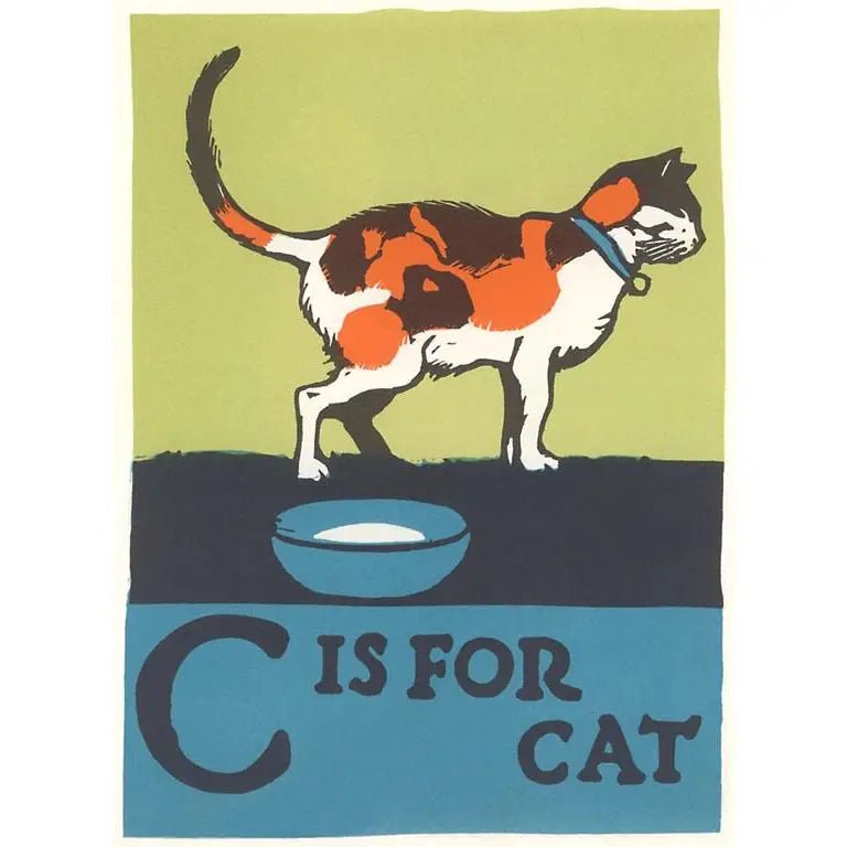 Vintage Postcard / C is for Cat - Harmony