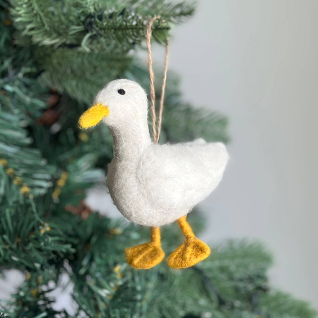 Felt Ornament - White Duck - Harmony