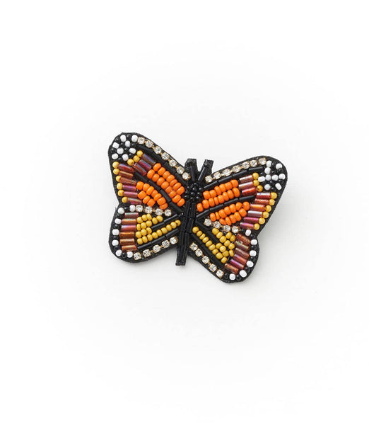 Beaded Butterfly Brooch Pin - Harmony