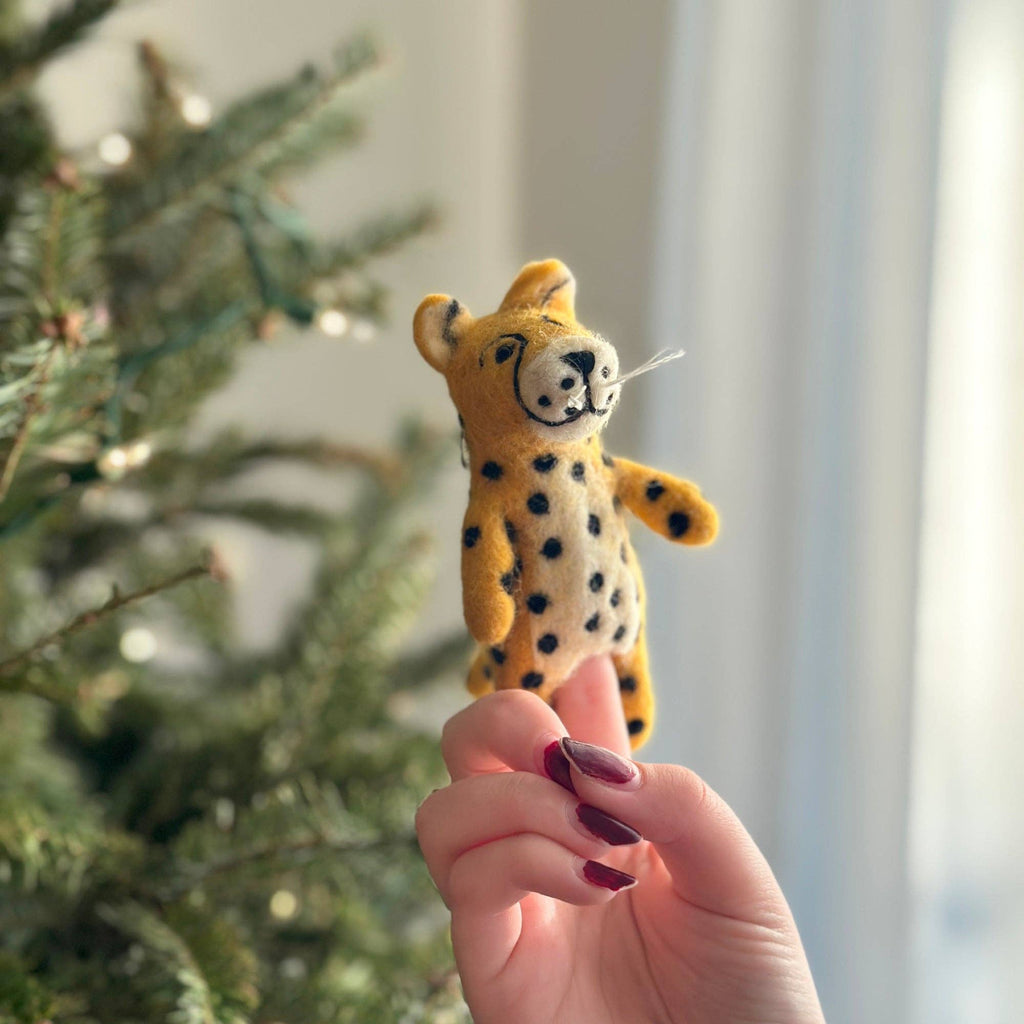 Felt Finger Puppet / Cheetah - Harmony