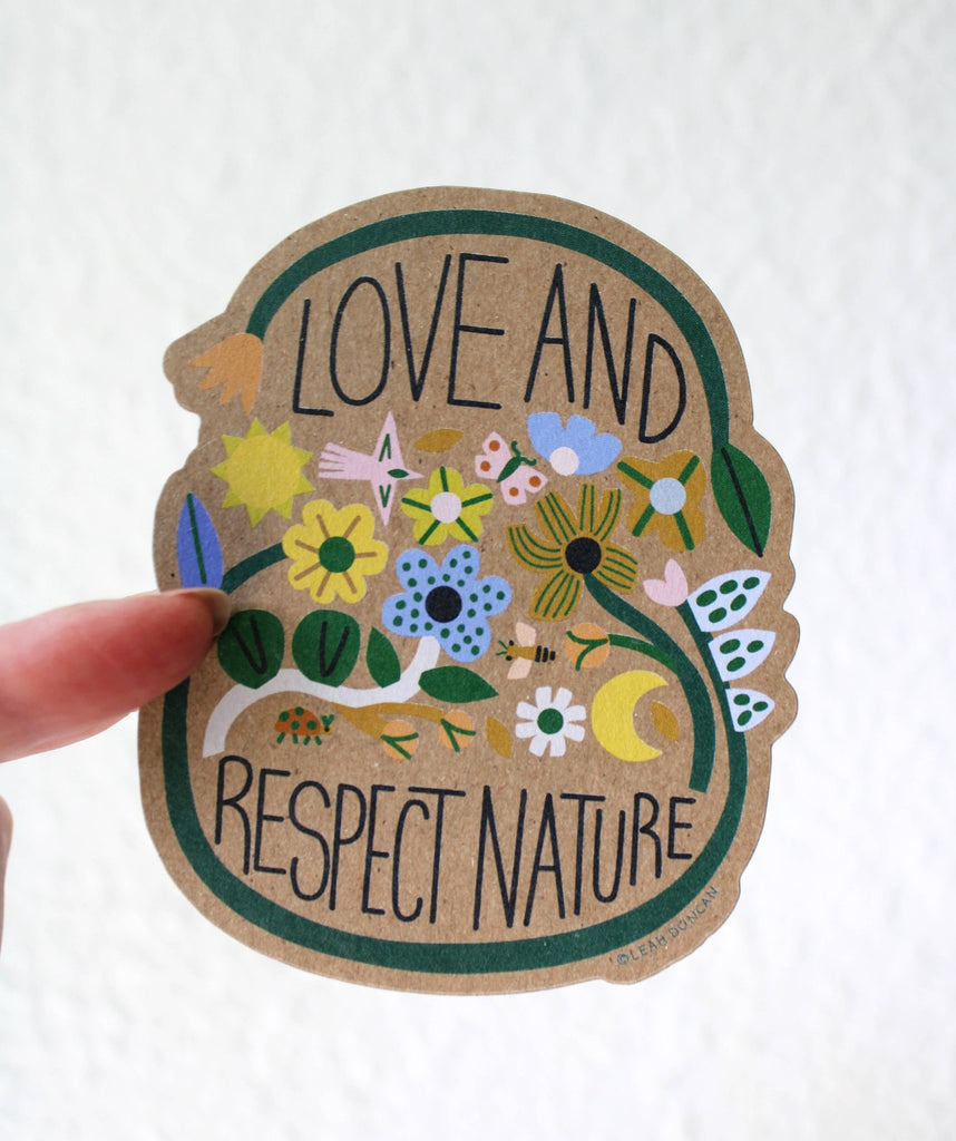 Love and Respect Nature Kraft Sticker - Harmony