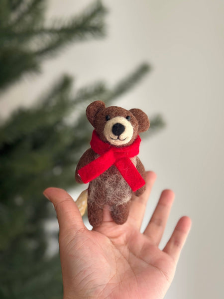 Felt Finger Puppet / Honey Bear - Harmony