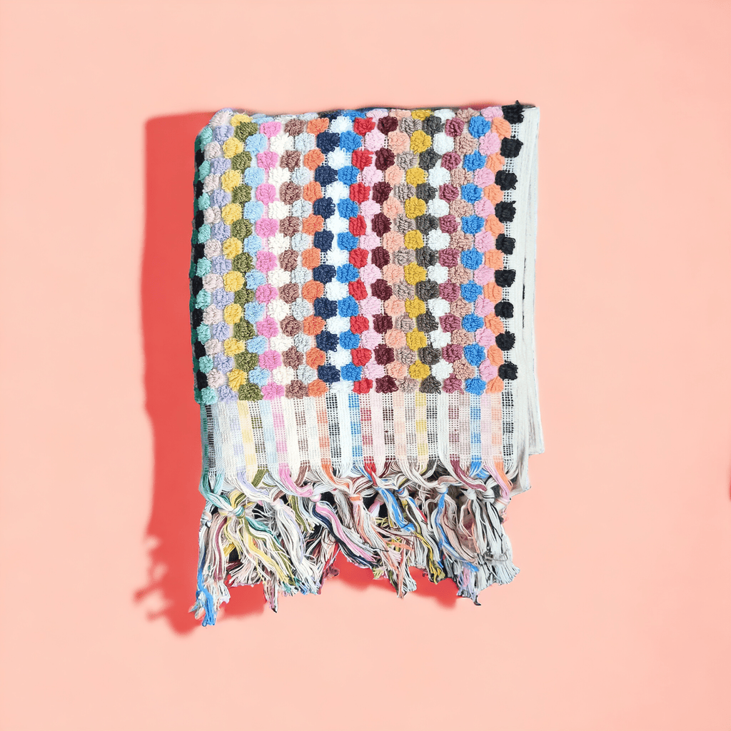 Pompom Bubble Handloomed Turkish Hand Towels - Harmony