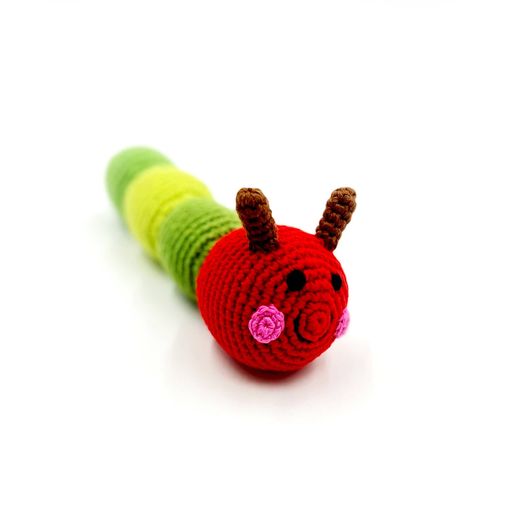 Garden Toy Bug - Red Caterpillar Rattle - Harmony