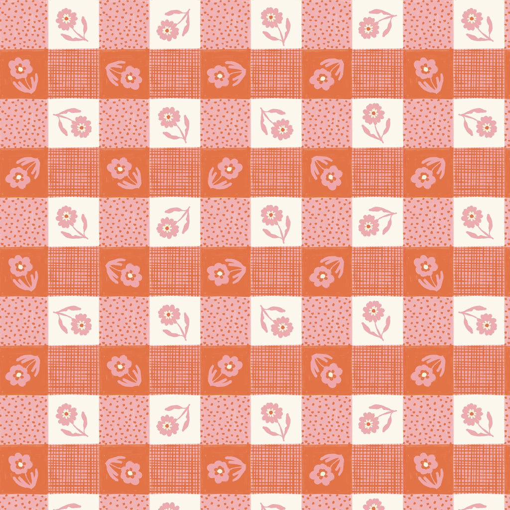 Happy Homestead / Gingham / Pink & Orange - Harmony