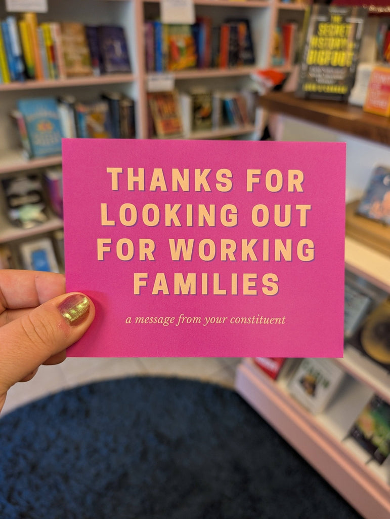 "A Message From Your Constituent" Postcard / Working Families - Harmony