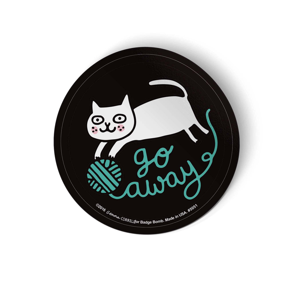Gemma Correll - Go Away Cat Sticker - Harmony