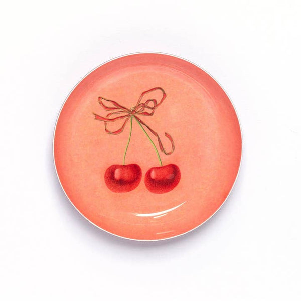 Enamel Printed Tray - Cherries - Harmony