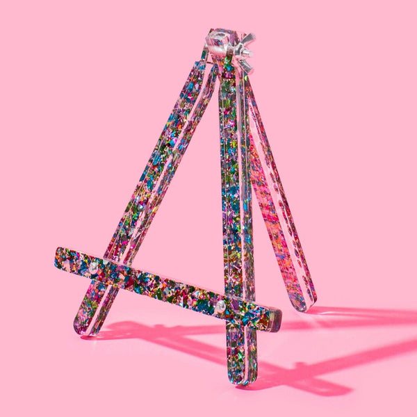 Small Acrylic Easel / Colorful Confetti - Harmony