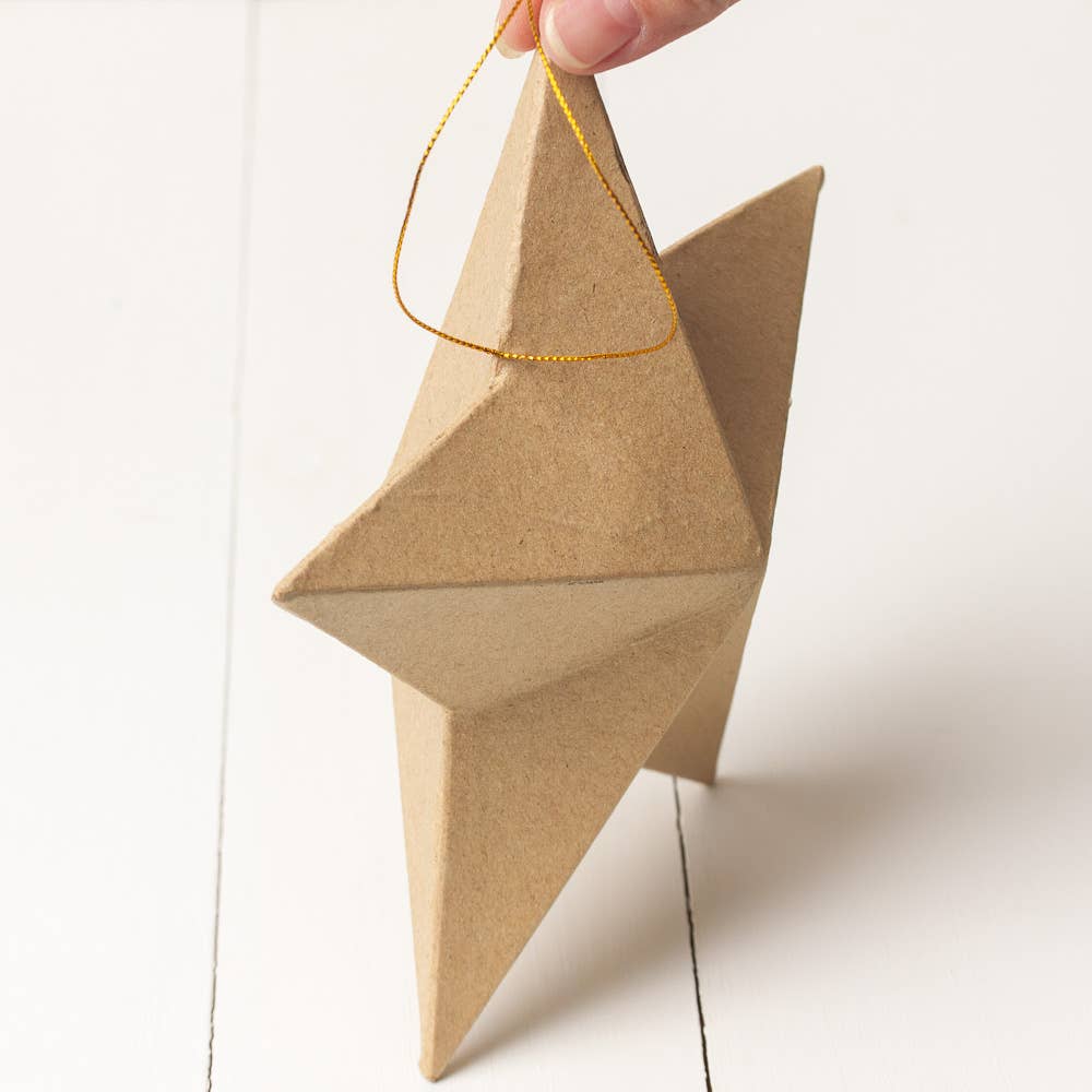 Paper Mache Star Ornament - Large - Harmony