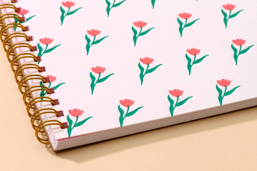 Tulip Letterpress Spiral Notebook - Harmony