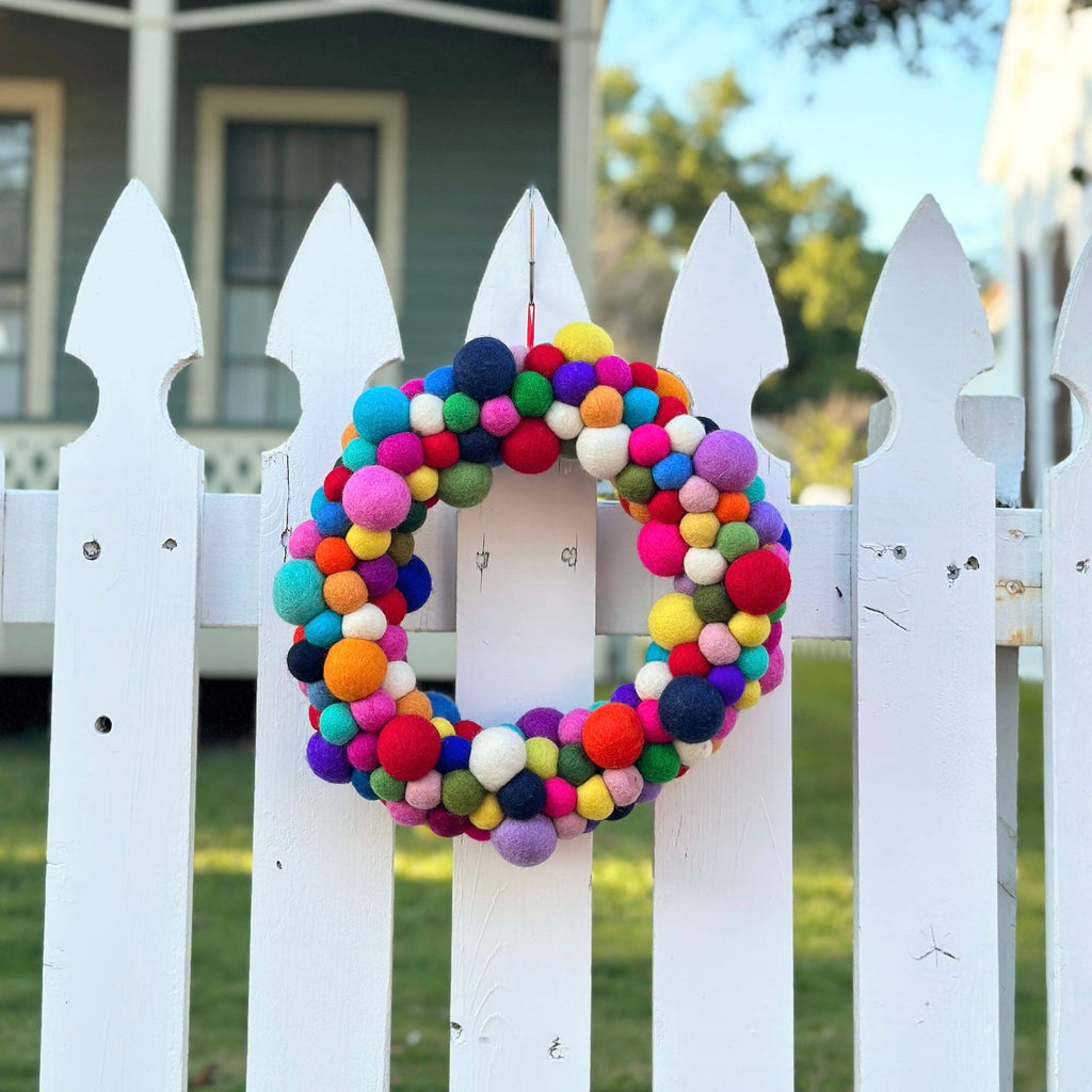 Rainbow Felt Wreath - Harmony