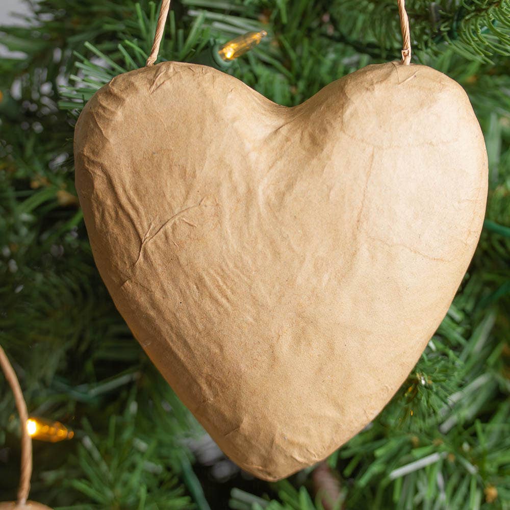 Paper Mache Heart Ornament - Harmony