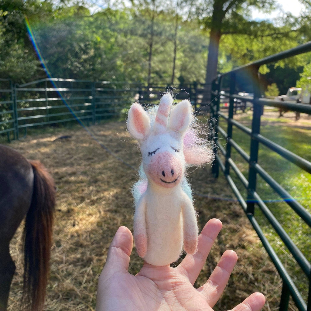 Felt Finger Puppet / Unicorn - Harmony