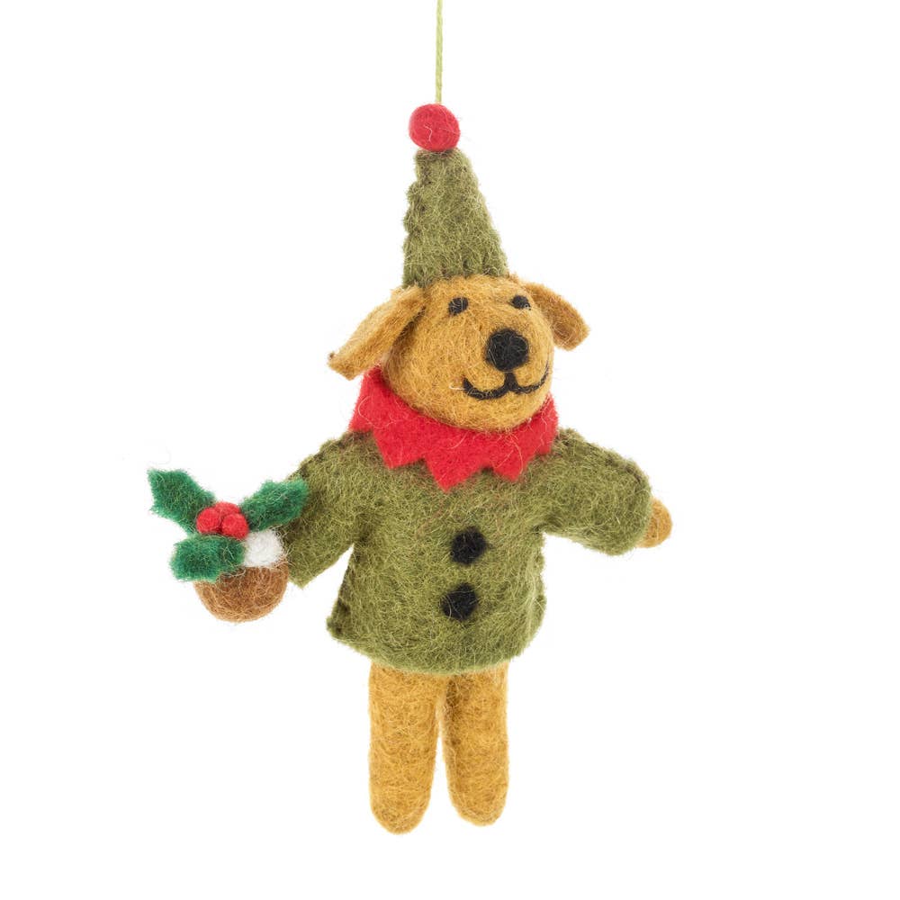 Bernard the Dog Wool Ornament - Harmony