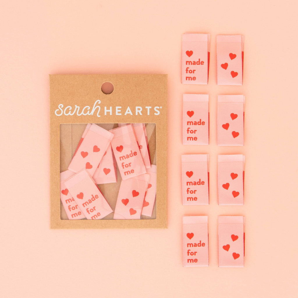 Made for Me Heart - Sewing Woven Quilt and Garment Labels - Harmony