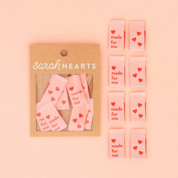 Made for Me Heart - Sewing Woven Quilt and Garment Labels - Harmony
