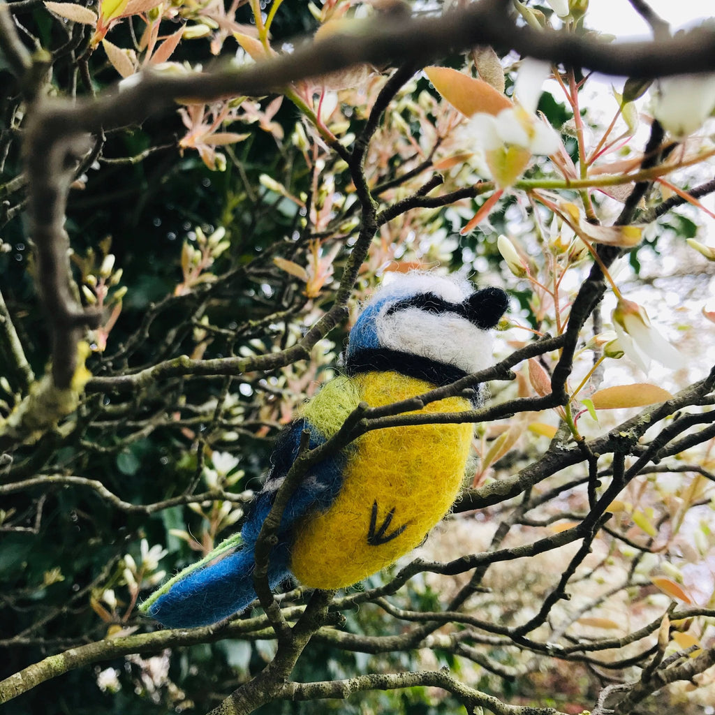 Bella the Blue Tit Wool Ornament - Harmony