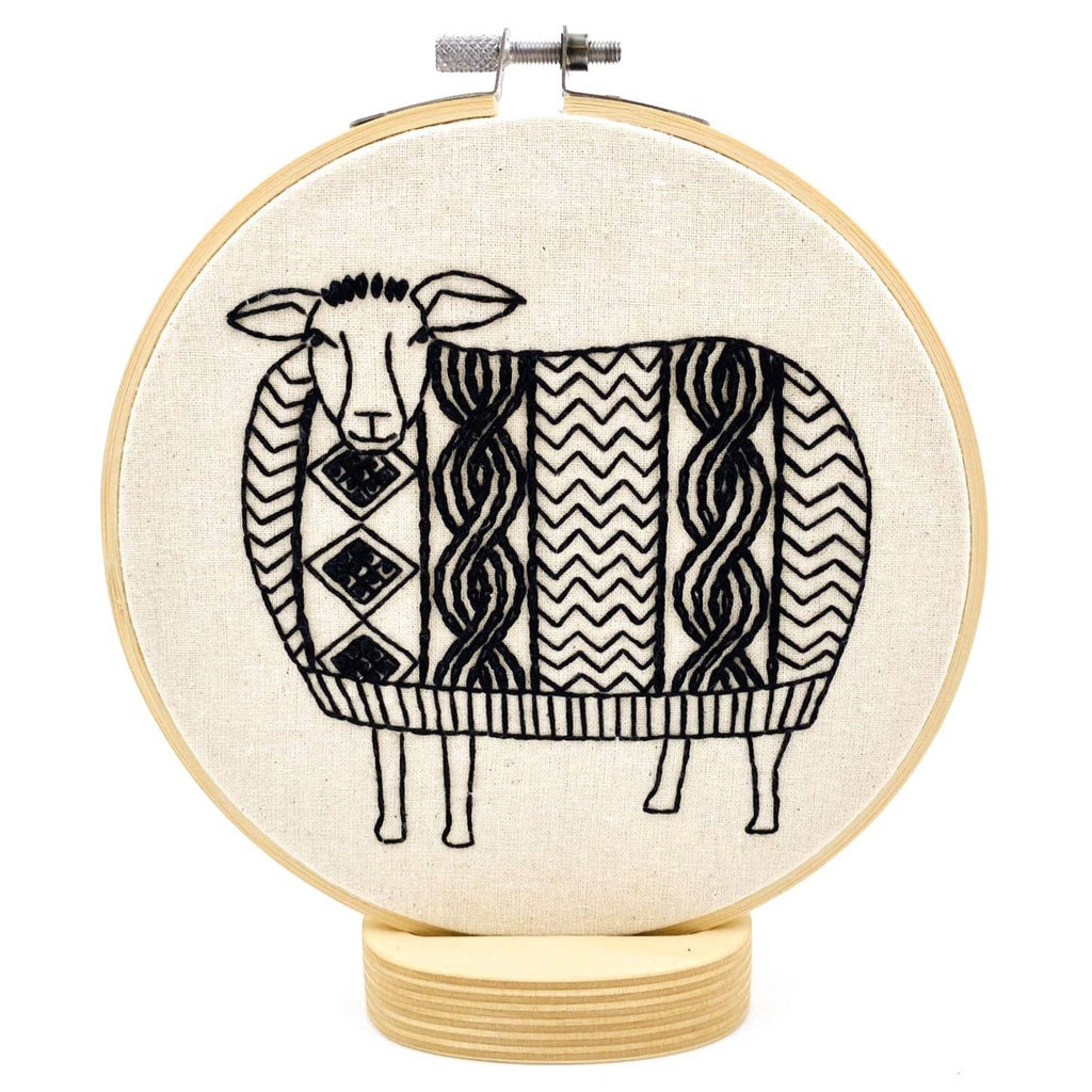 Sweater Weather Sheep Complete Embroidery Kit - Harmony