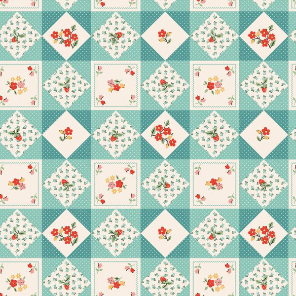 Farmhouse Fancy / Farm Quilts / Teal - Harmony