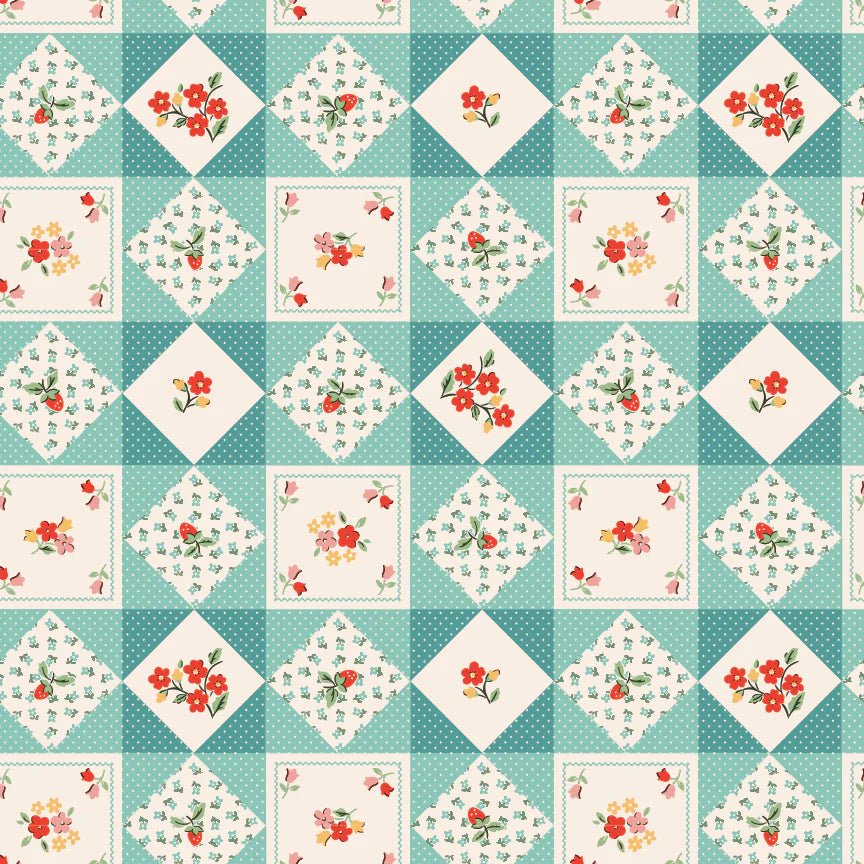 Farmhouse Fancy / Farm Quilts / Teal - Harmony