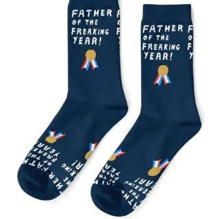 Father of the Freakin Year Crew Socks - Men's - Harmony