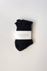Ruffled Hugger Crew Socks / Black - Harmony