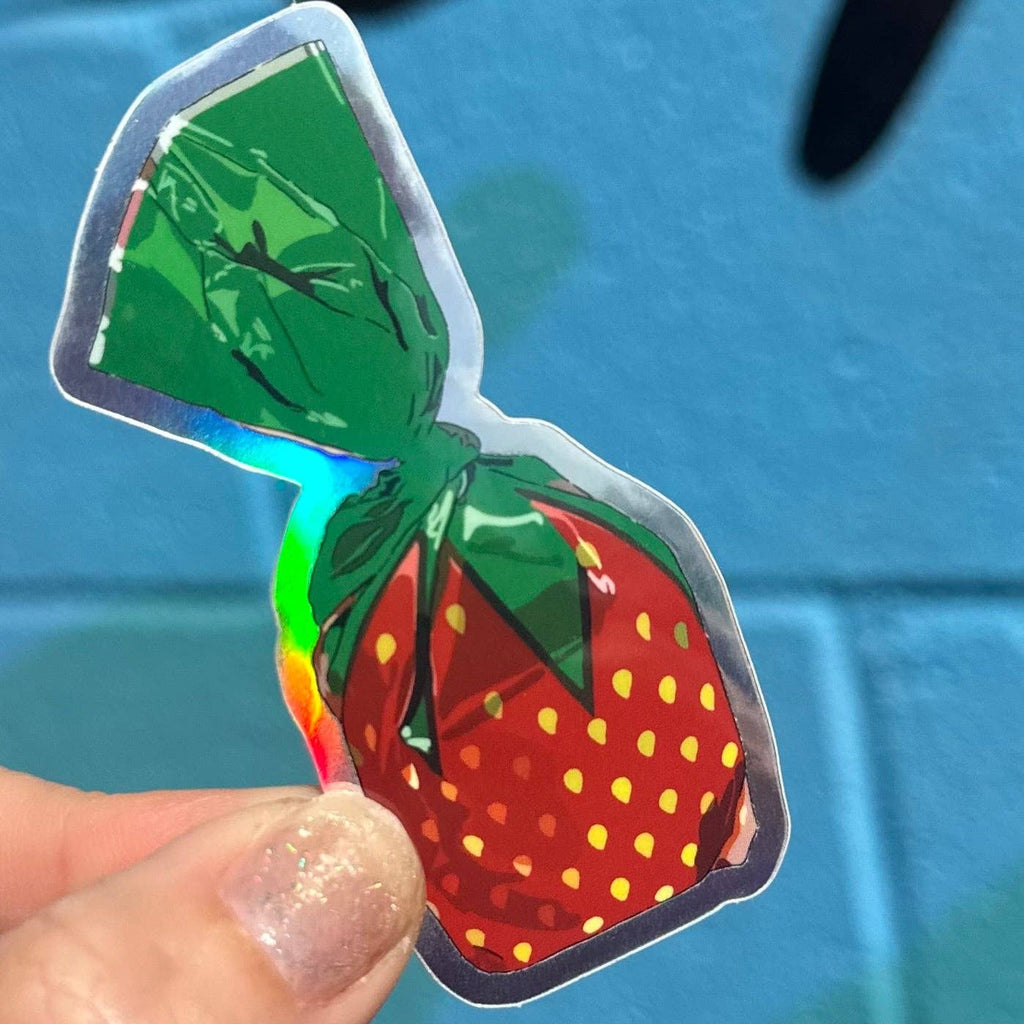 Strawberry Candy Holographic Sticker - Harmony