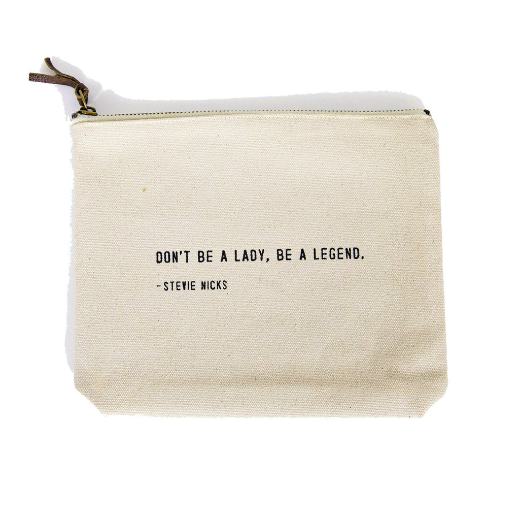 Be A Legend (Stevie Nicks) Canvas Zip Bag - Harmony