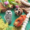 Red Bushy Squirrel Wool Ornament - Harmony