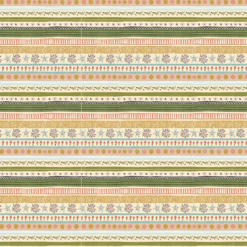 Cottage Charm / Garden Stripe / Yellow - Harmony