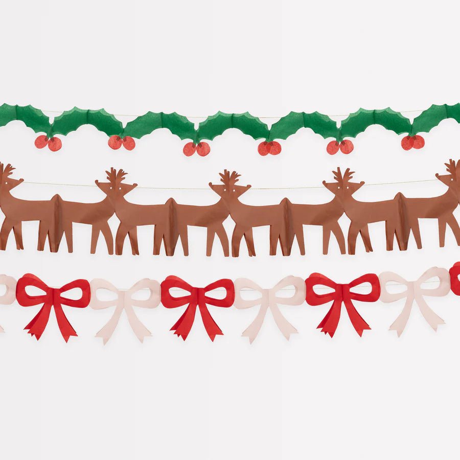 Tissue Paper Christmas Garland (x3) - Harmony