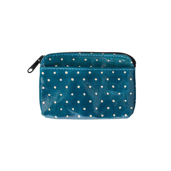 Blue Dot Leather Purse - Harmony