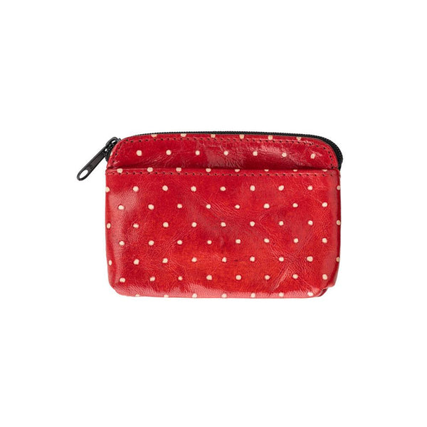 Red Dot Leather Purse - Harmony