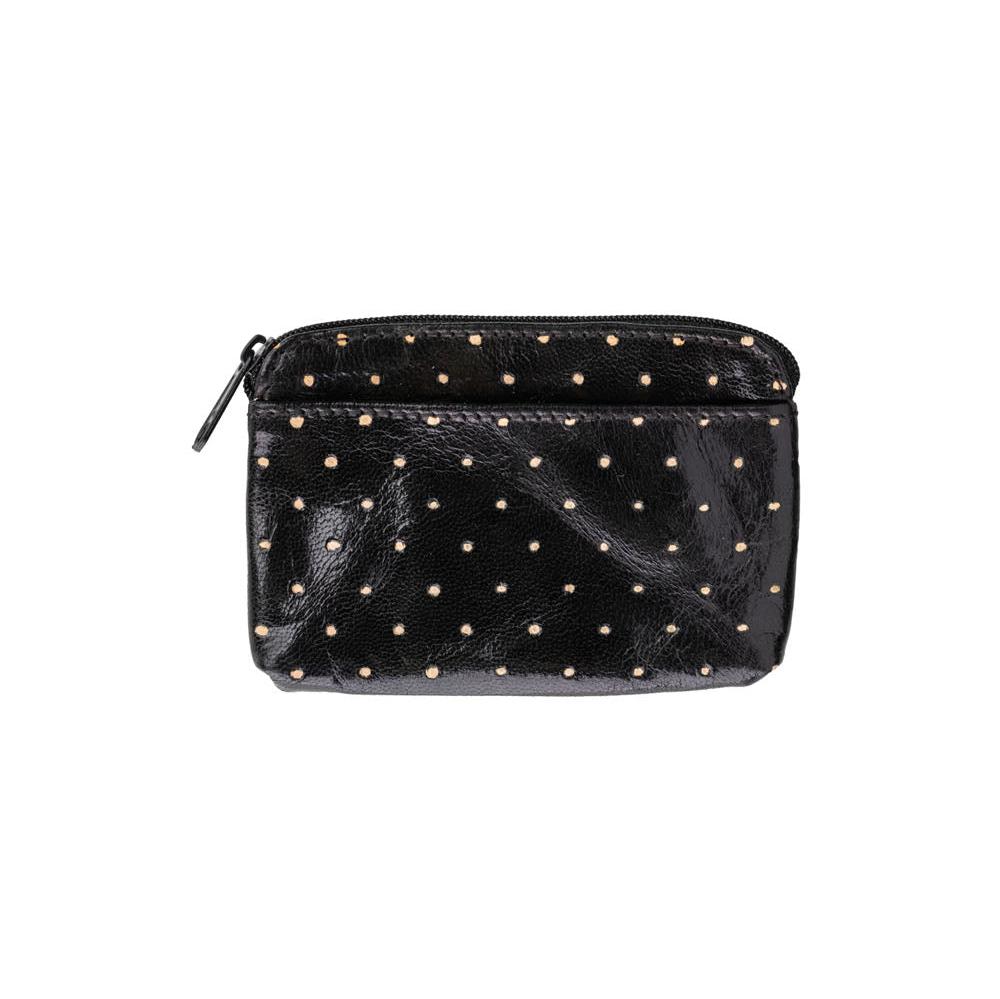 Black Dot Leather Purse - Harmony