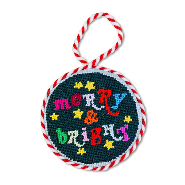 Merry and Bright Needlepoint Ornament - Harmony