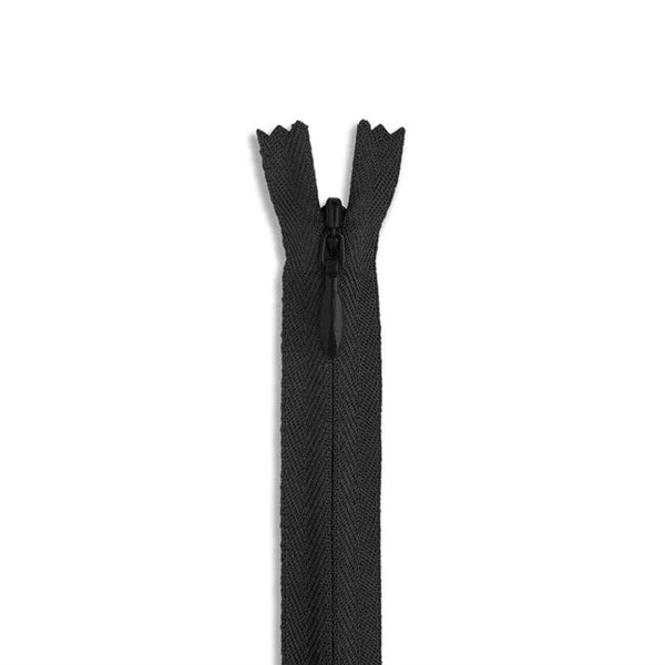 7" 2 Invisible Nylon Zipper / Black (580) - Harmony